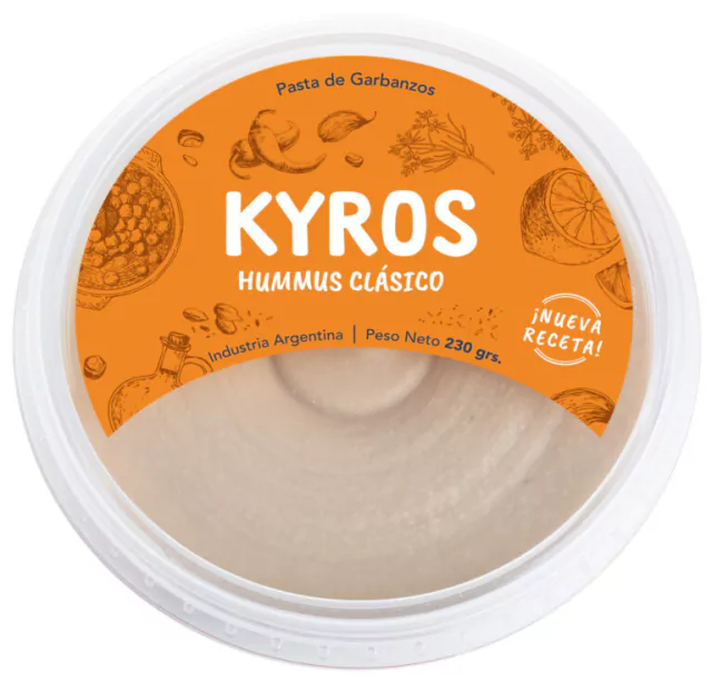 HUMMUS DE GARBANZO CLASICO X 230 GR -KYROS